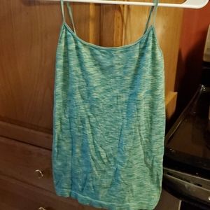 Green,white tank top